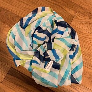 Calvin Klein colorful blue scarf